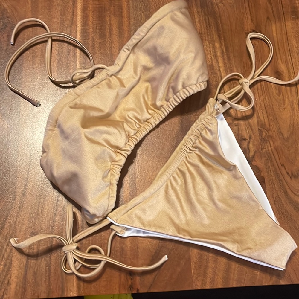VYLVET/Swim Gold bikini